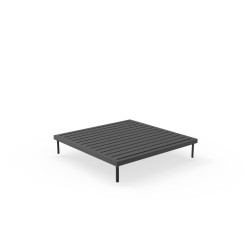 Table basse aluminium Cleo, Talenti, graphite, L100xl100xH20