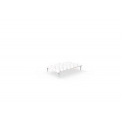 Table basse aluminium Cleo, Talenti, blanc, L100xl60xH20