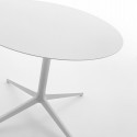Table ronde outdoor Ypsilon, plateau laminé blanc, Pedrali, H74 Ø129