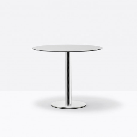 Pied de table Inox 4411, rond, finition aluminium, Pedrali