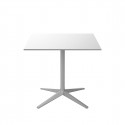 Plateau de table carré HPL compact épaisseur 10 mm, Vondom , blanc, bordure blanche 69x69 cm