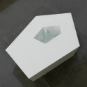 Table basse origami Faz, Vondom, gris argent