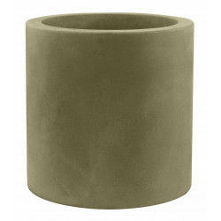 Pot Cylindre diamètre 120 x hauteur 100 cm, simple paroi, Vondom kaki
