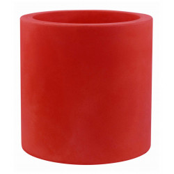 Pot Cylindre diamètre 120 x hauteur 100 cm, simple paroi, Vondom rouge
