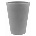 Pot Cone haut diamètre 50 x hauteur 65 cm, simple paroi, Vondom gris argent