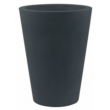 Pot Cone haut diamètre 50 x hauteur 65 cm, simple paroi, Vondom gris anthracite