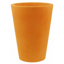 Pot Cone haut diamètre 50 x hauteur 65 cm, simple paroi, Vondom orange