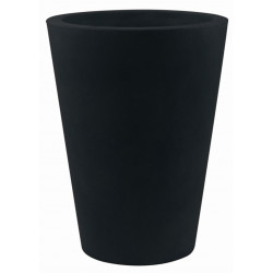 Lot de 2 Pots Cone haut diamètre 50 x hauteur 65 cm, simple paroi, Vondom noir