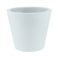 Pot Conique diamètre 80 x hauteur 80 cm, double paroi, Vondom blanc