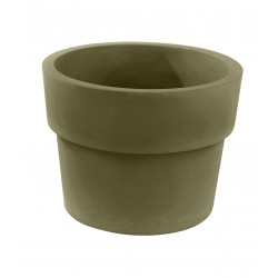 Pot Vaso diamètre 80 x hauteur 61 cm, simple paroi, Vondom kaki