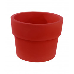 Lot de 2 Pots Vaso diamètre 60 x hauteur 46 cm, simple paroi, Vondom rouge