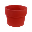Lot de 2 Pots Vaso diamètre 60 x hauteur 46 cm, simple paroi, Vondom rouge