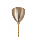 Suspension pendentif verre soufflé Smykke Doré fumé, diamètre 12,5 cm, Ebb & Flow, accessoires et câble dorés