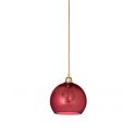 Suspension Rowan Rouge ruby, diamètre 22 cm, Ebb & Flow, douille et câble dorés torsadé