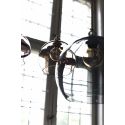 Suspension Rowan Nacré caméléon, diamètre 28 cm, Ebb & Flow, douille et câble torsadé argenté